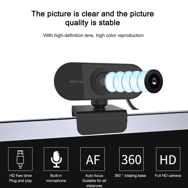 Мини-веб-камера 1080P HD USB веб-камера для компьютера с микрофоном ноутбука Teching Conference