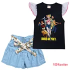 Костюмы для косплея самоубийц, футболка Харли из отряда Квинна, монстр, шорты, повседневный наряд для девочек, летняя Удобная хлопковая одежда