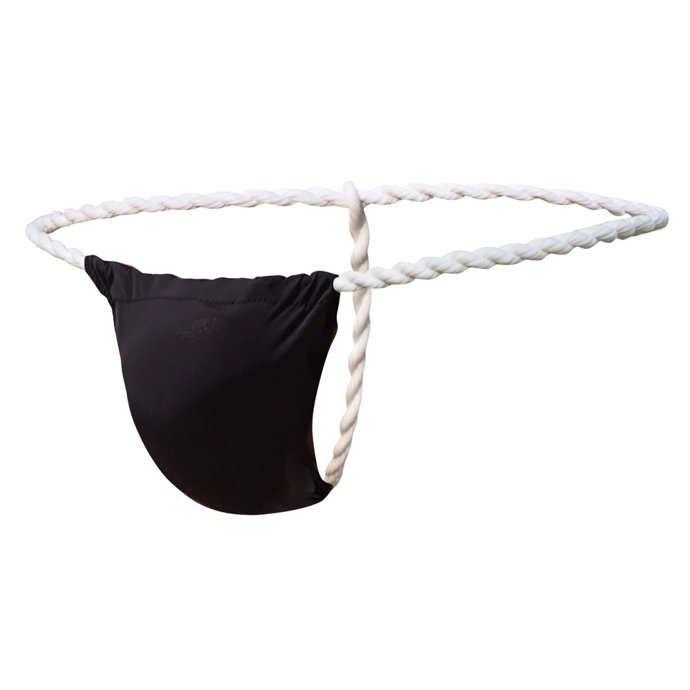 Стринги мужские с низкой посадкой пикантные прозрачные трусы танга карманом для