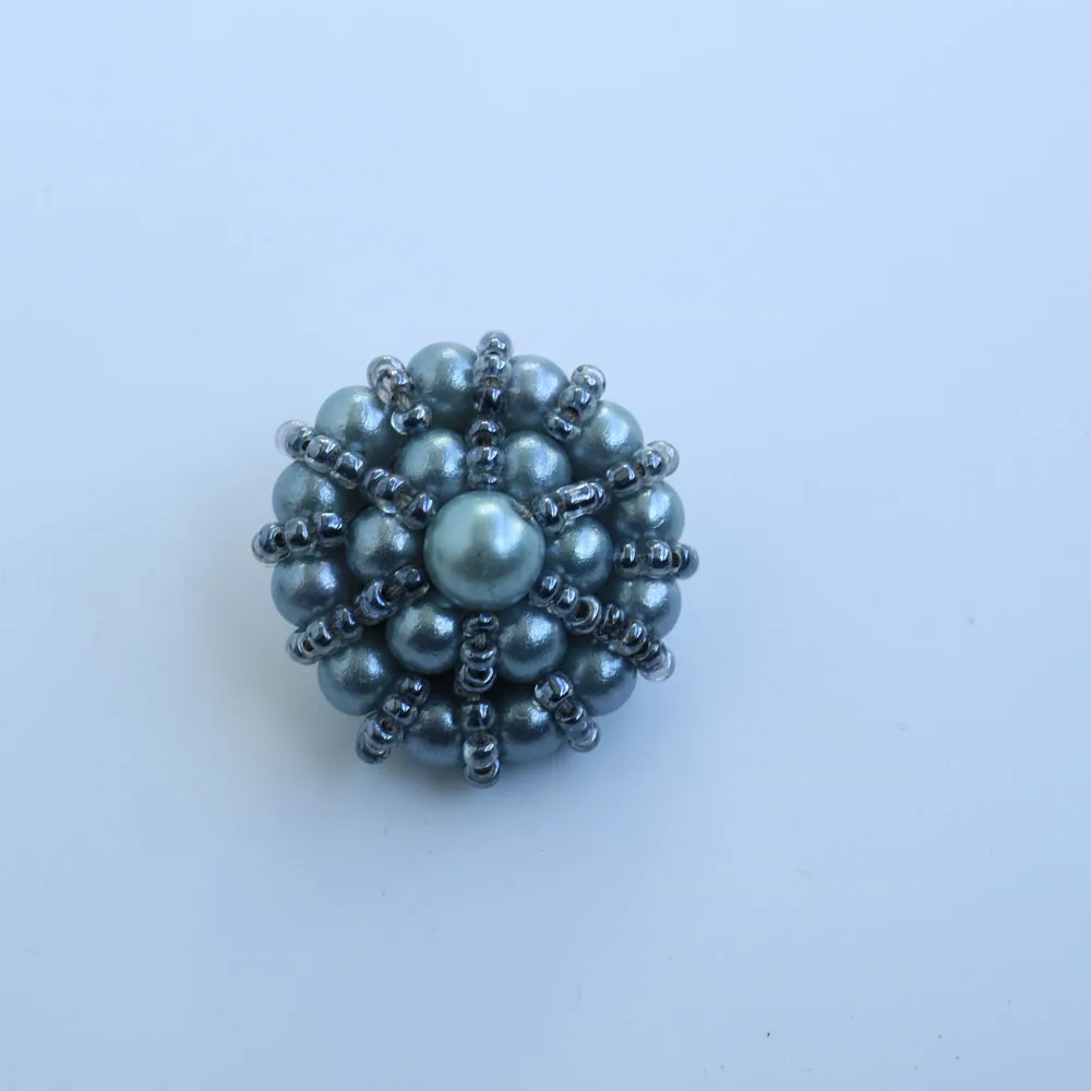 

Пуговицы ручной работы с жемчугом и бусинами, 3 см, 1 шт.