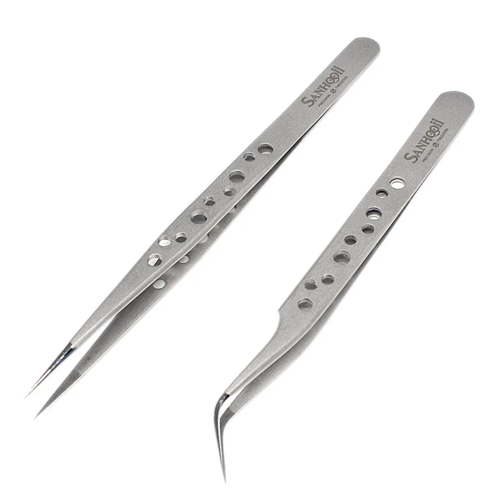 

Пинцет из нержавеющей стали для наращивания ресниц, Антистатические инструменты для макияжа, оптом, ZM56