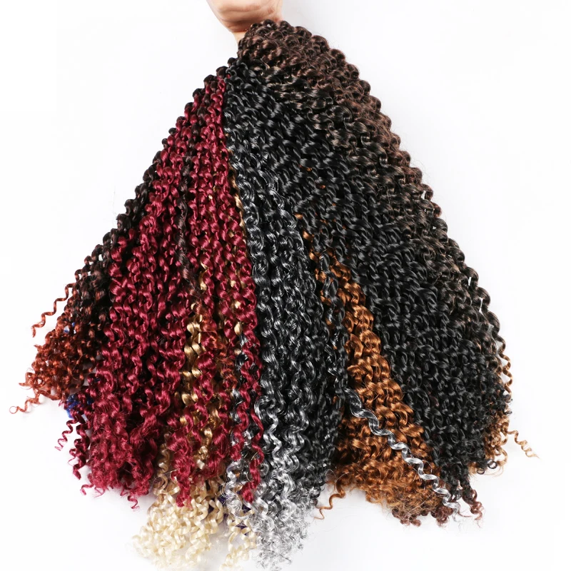 Страсть твист 18 дюймов Длина синтетические вьющиеся волосы наращивание для