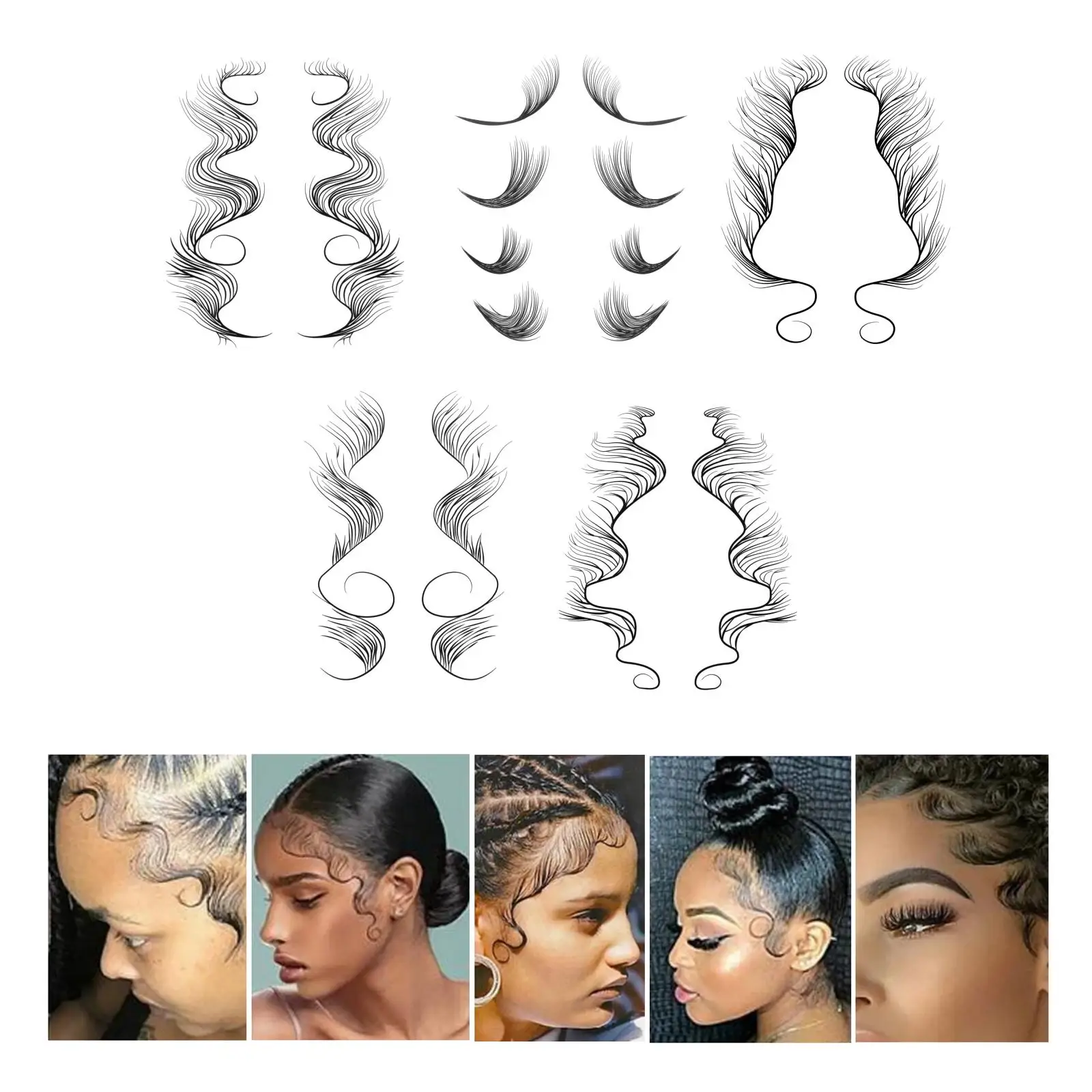 

Детские тату-наклейки для волос, временная самодельная прическа для женщин и девочек