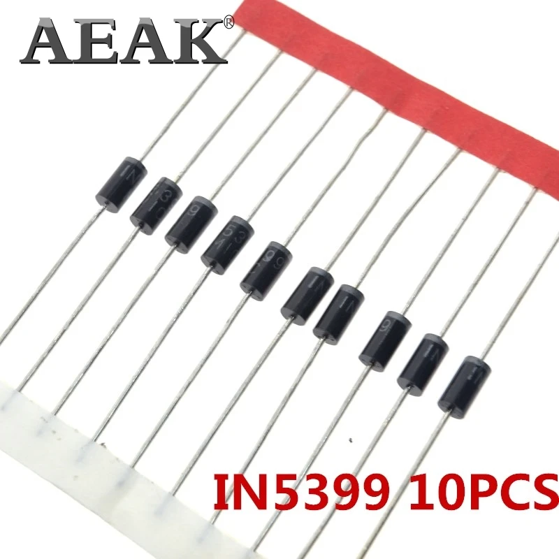 Комплект разнообразных диодов 1N4148/1N4007/1N5819/1N5399/1N5408/1N5822/FR107/FR207 8 видов = 100 шт.|diode