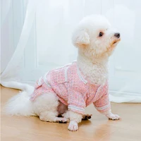 princess style dog coat dress pet jacket plaid kitty puppy clothing autumnwinter warm pets apperal outfit small dog clothes