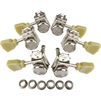 1 set 3r3l vintage deluxe locking electric guitar machine heads tuners for lp sg guitar lock string tuning pegs nickel