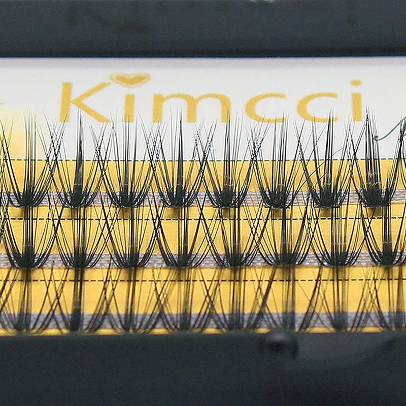 Накладные ресницы из норки Kimcci для наращивания с 60 узлами 20D натуральный русский