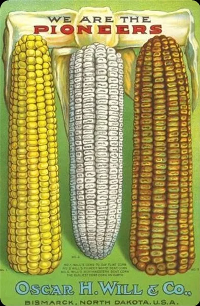 

Vintage Farm We Are the Pioneers Farm Corn Metal Tin Sign 8x12 Inch Retro Home Vegetable Fruit Poster Kitchen Wall Decor