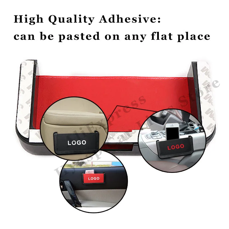 car storage box for renault zoe accessories auto leather mobile phone sticky box car styling interior parts free global shipping