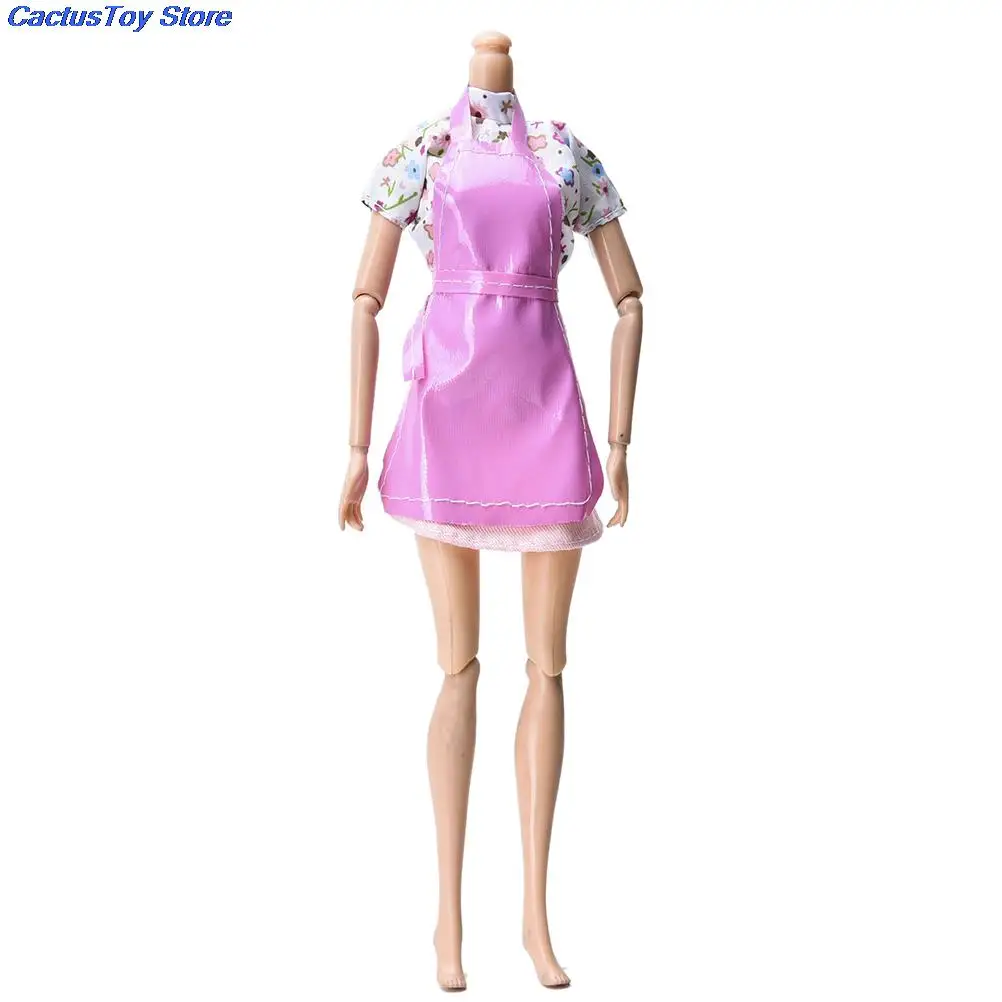 3 шт./компл. популярная розовая и синяя Детская Одежда для кукол с фартуком