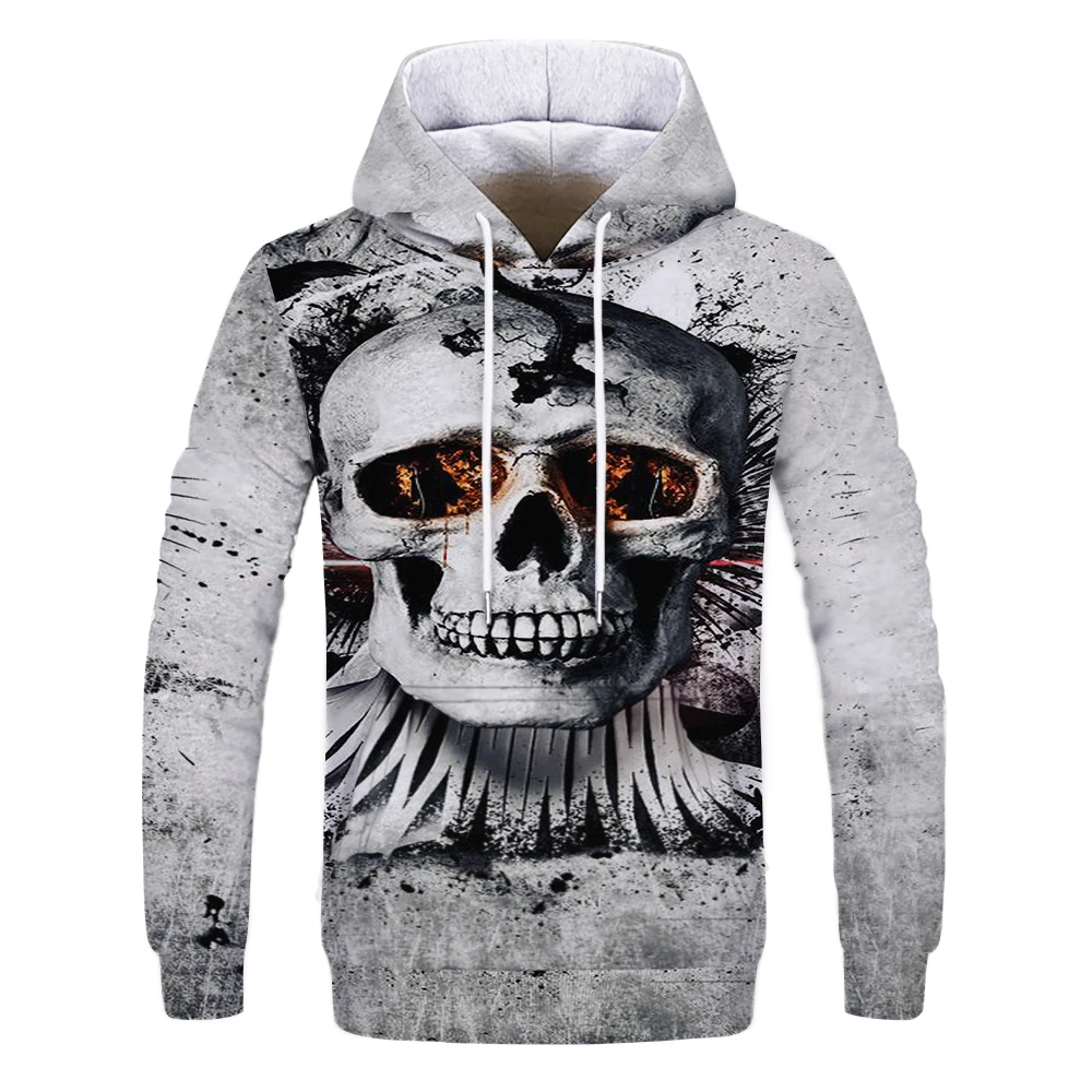 Sugar Skull толстовки 3D мужские свитшоты дропшиппинг печатные Брендовые спортивные