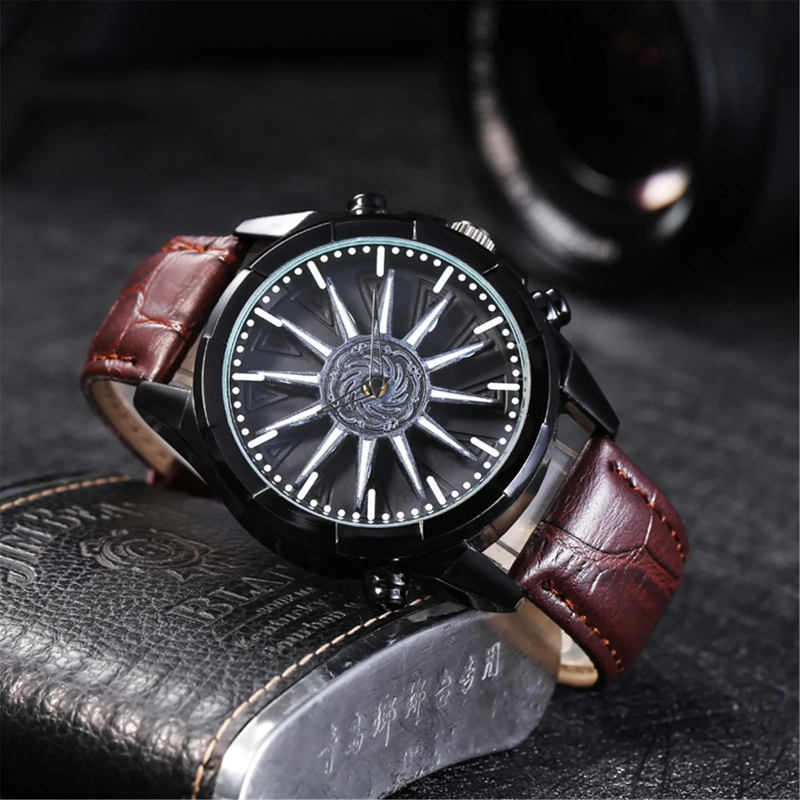 

DAIGELO Men's Watches 2021 Waterproof Fashion Mens Watch Creative Rolling Dial Watch 4 Styles Wristband Wristwatches Colck