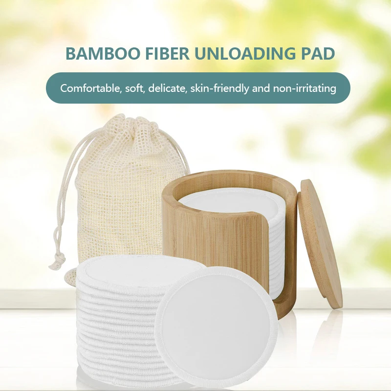 

20pcs Makeup Remover Pads Reusable Cotton Pads Make Up Facial Remover Bamboo Fiber Facial Skin Care Nursing Pads Skin Cleaning