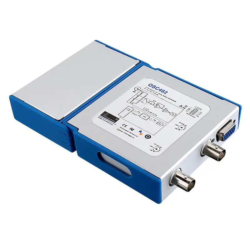 OSC482S цифровой портативный осциллограф PC USB 2,0 Виртуальная 2CH полоса пропускания осциллограф с генератором сигналов 13M Hz