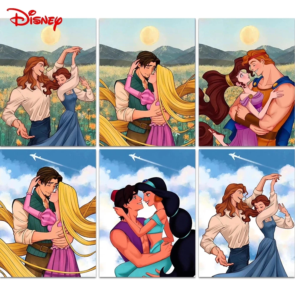 

5D DIY Diamond Painting Disney Fairy Tale Princess And Prince Brand New Mosaic Diamond Mosaic Home Decoration Painting