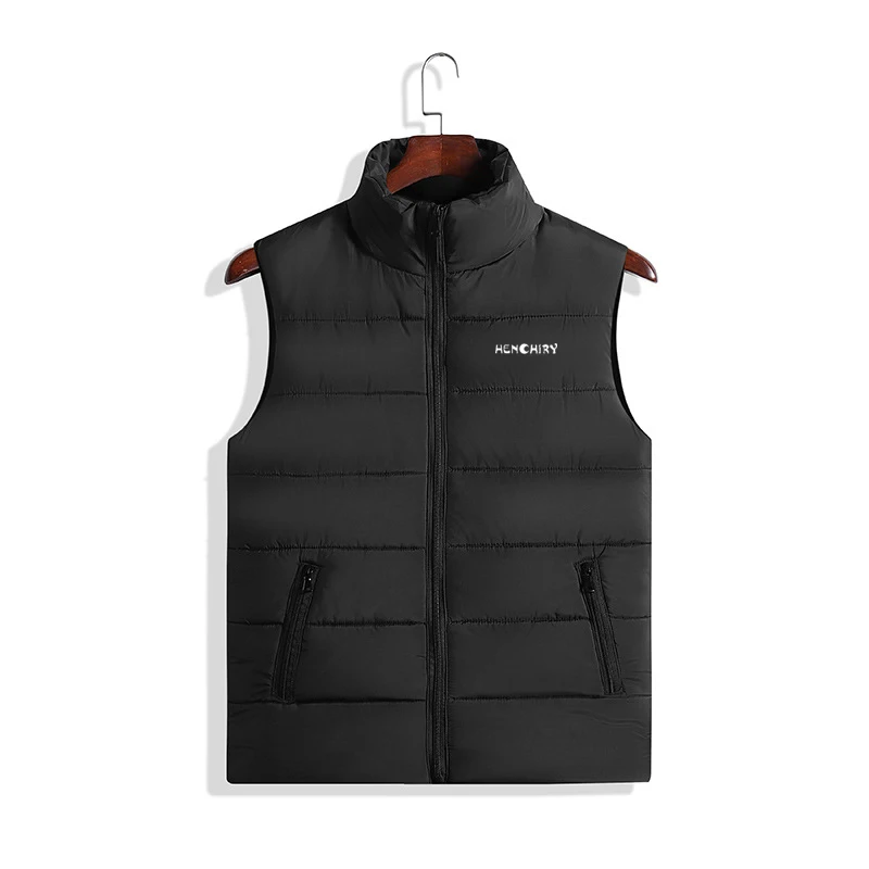 HENCHIRY Winter Men Vest Fashion Man Sleeveless Jacket Warm Plus Size Brand Men's Jackets M-XXXXL |