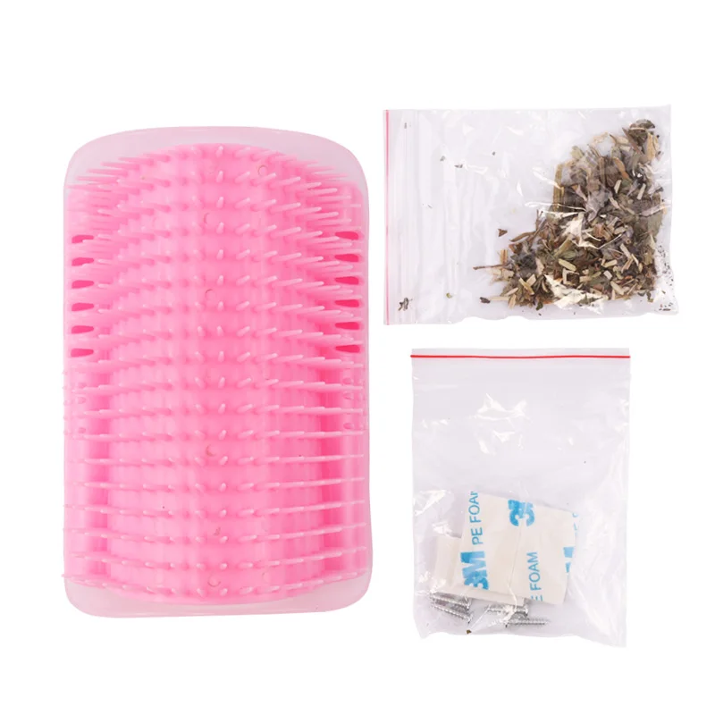 Угловая Расческа для питомцев пластиковый массажер кошек и собак с щетиной от