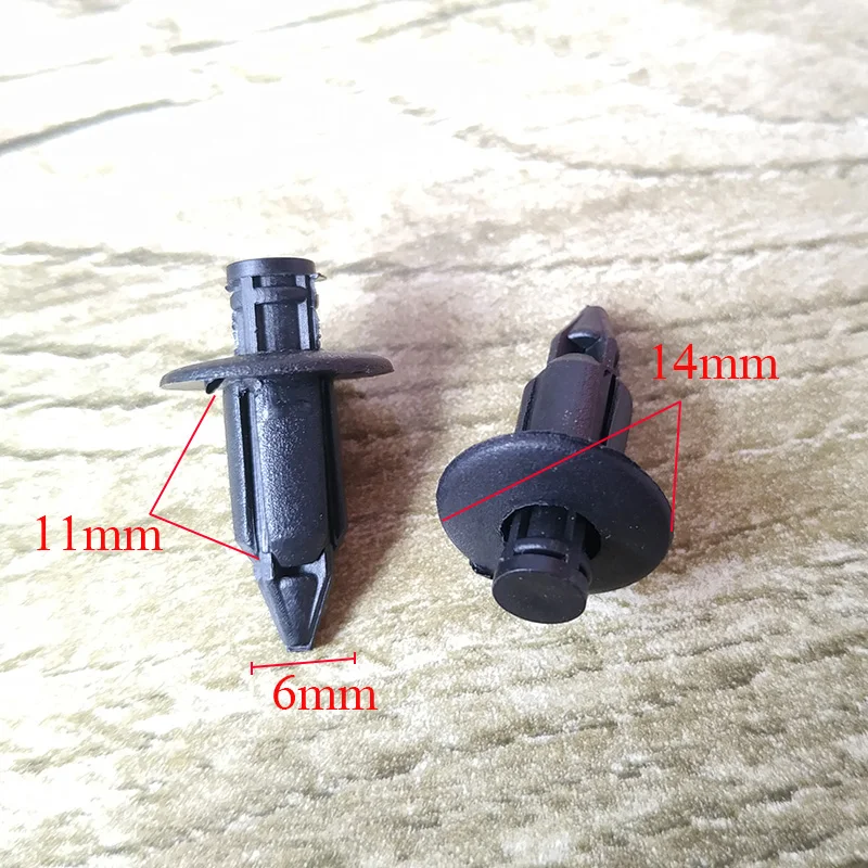 

20Pcs Car Door Trim Panel Retainer Clips 6mm Hole Universal Auto Fasteners Plastic Rivets For Honda Toyota Kawasaki Suzuki