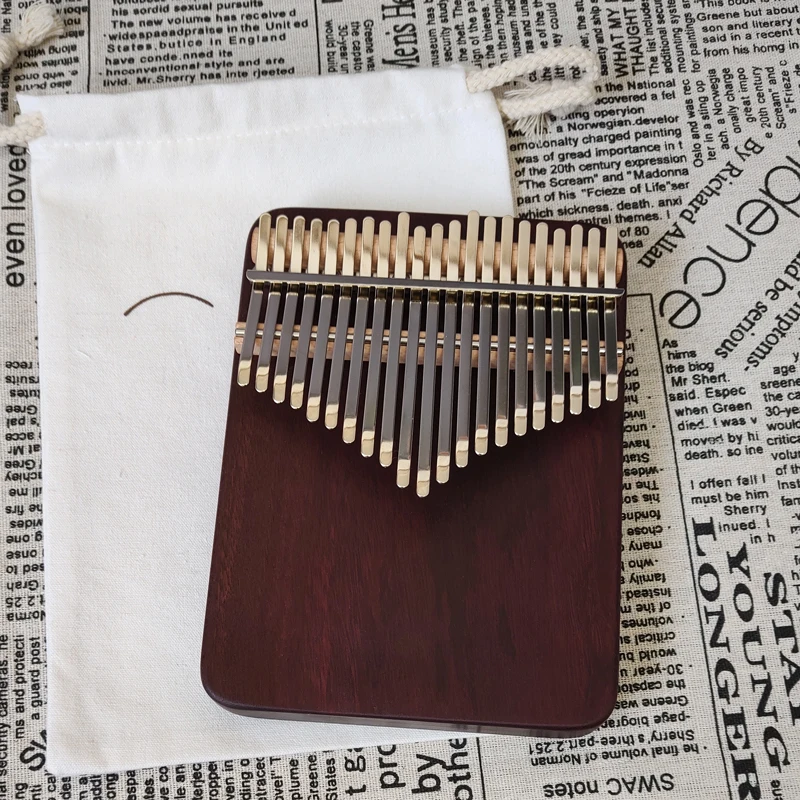 Handmade Purpleheart Wood Kalimba 21 Key Keyboard Thumb Piano Musical Instruments For Friends Gift With Finger Piano Case