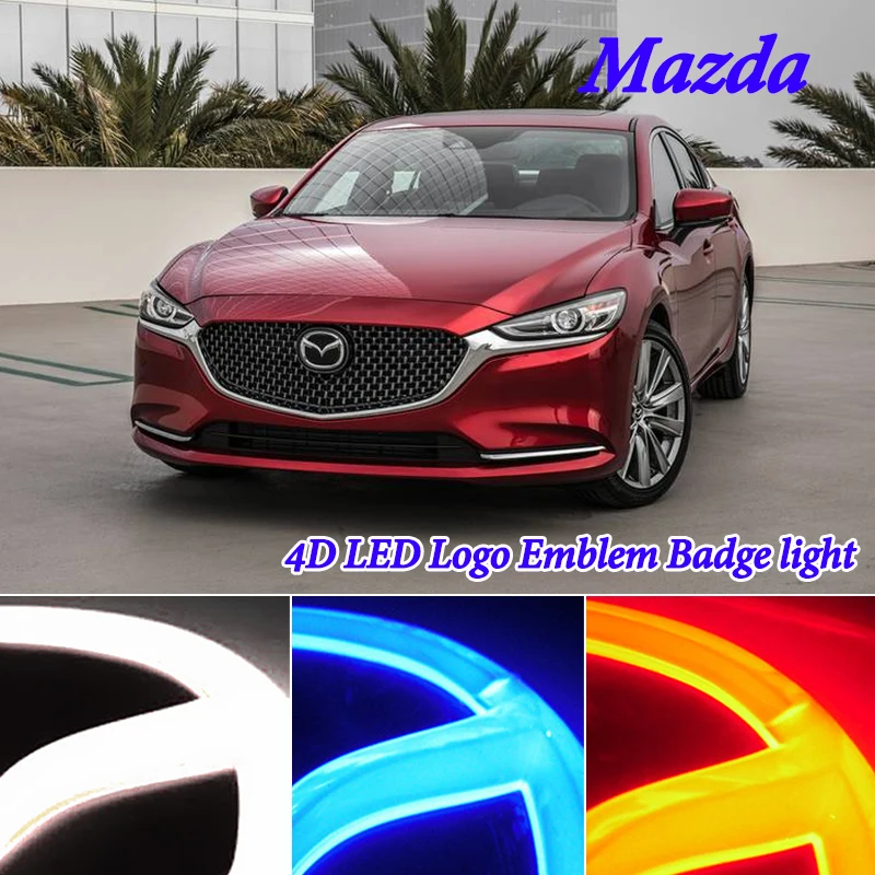 4D Автомобильный светодиодный светильник с эмблемой и логотипом для mazda 6 gg gh mazda 3 bl cx5 cx-6 CX-3 rx8 cx 7 светодиодный светильник с эмблемой и логотипом