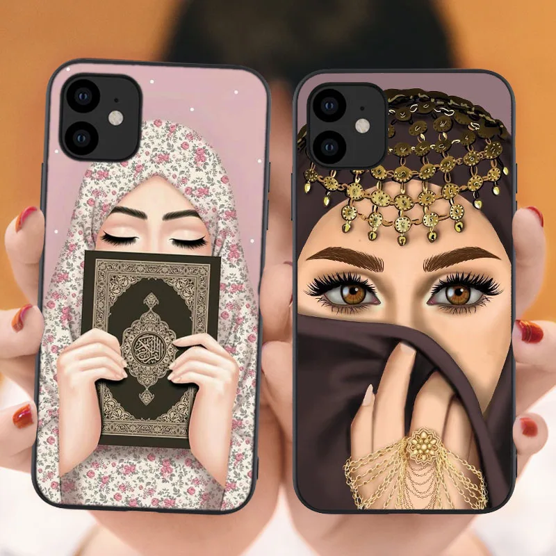 Роскошный женский силиконовый чехол в хиджабе для iPhone 11 Pro Max X мусульманская исламская накладка-решетка для iPhone X 7 8 Plus XS Max XR