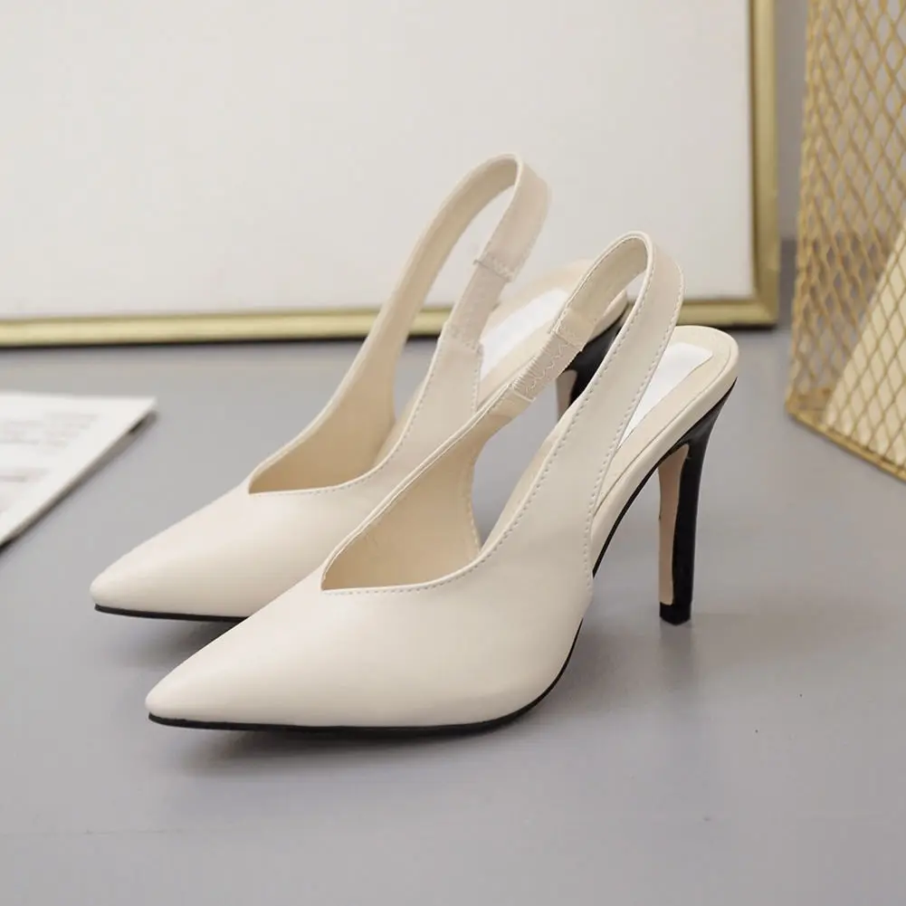

SARAIRIS Elegant Office Ladies High Thin Heels Summer Pumps Shallow Pumps Women Sexy Pointed Toe Slingbacks Shoes Woman