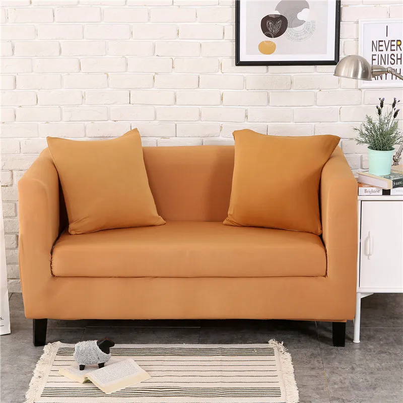 

Non-slip solid color elastic all-inclusive fabric sofa cover three-person four-person removable and washable cushion