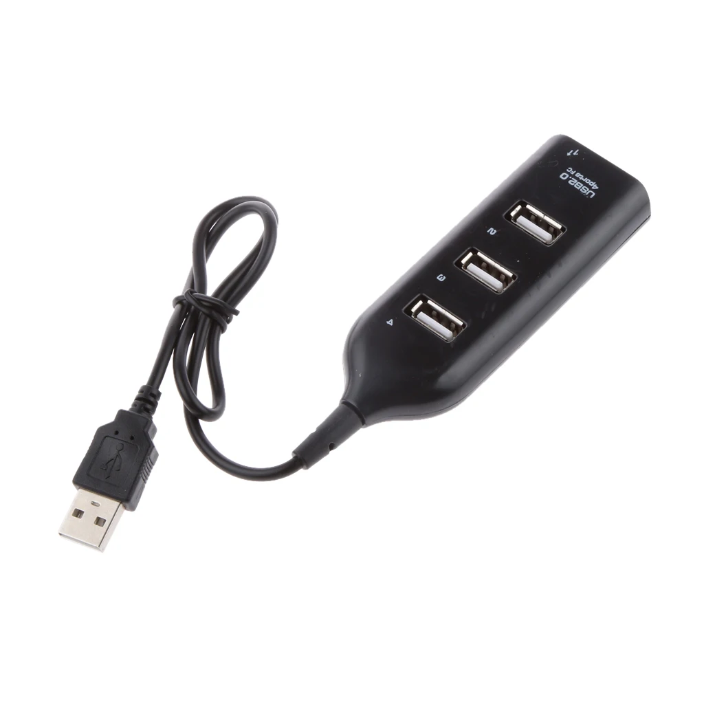 4 портовый usb хаб 2 0 сплиттер адаптер кабельный разъем высокоскоростная