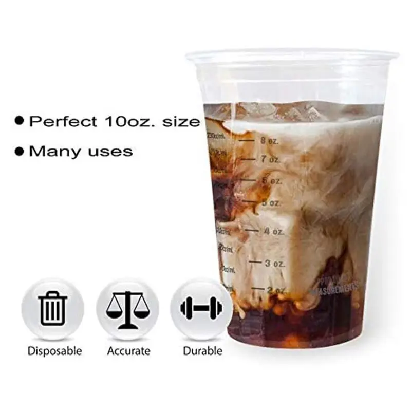 Disposable Measuring Cups for Resin 8oz Clear Plastic Cup Epoxy Art Graduated Measure in ml and OZ | Украшения и аксессуары