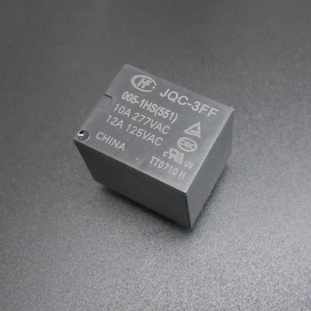 (5V)JQC-3FF-005-1HS 5 шт. HONGFA реле общего назначения HF JQC-3FF 005 5VDC 9VDC 12VDC 24VDC-1HS(551) DC 5 в 9 в 12 В 24 В 4 контакта 4-контактный* FD903-906 - Габаритные размеры: (5V)JQC-3FF-005-1HS