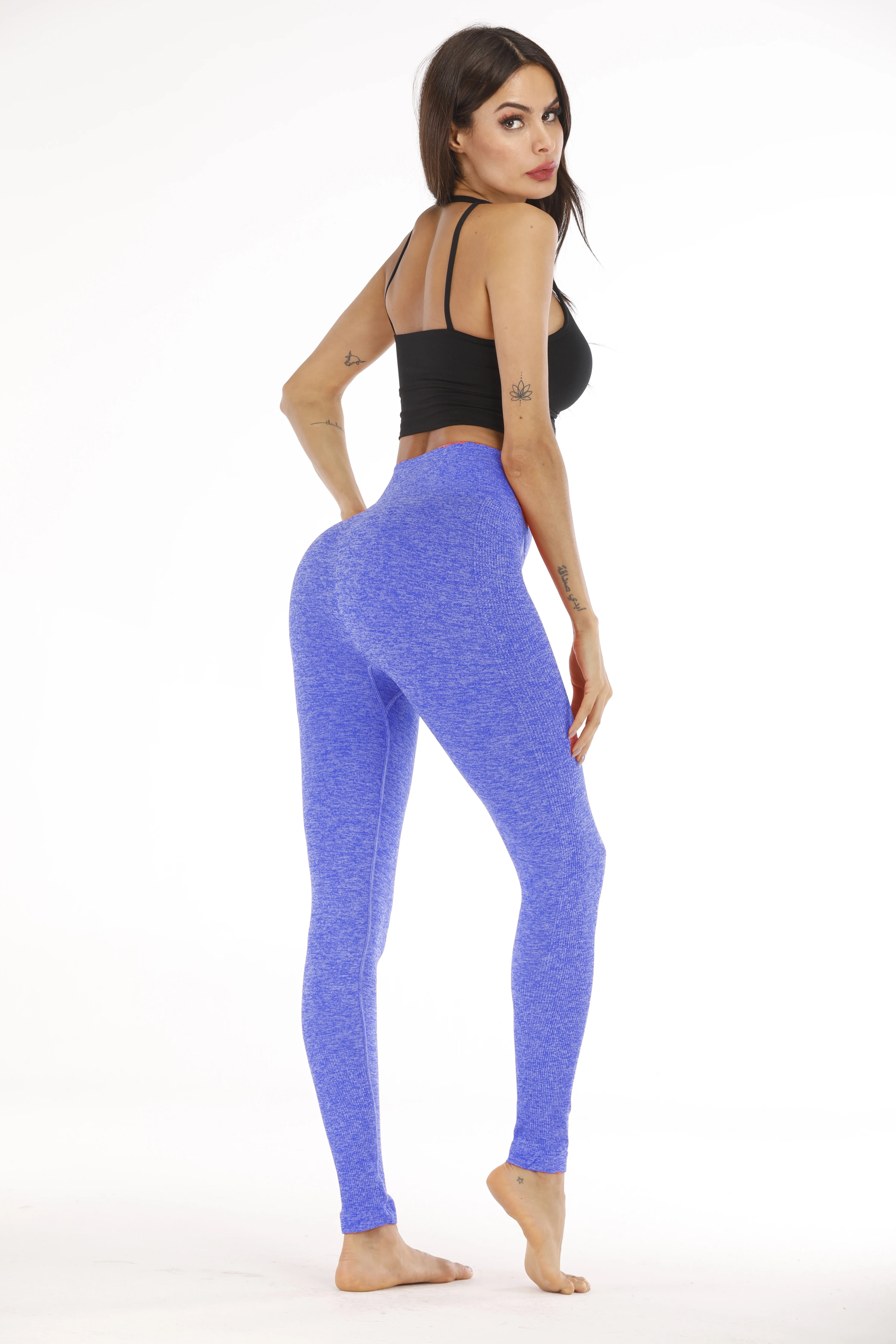 10 однотонные Высокая Талия энергии бесшовные Леггинсы для йоги чехол бега