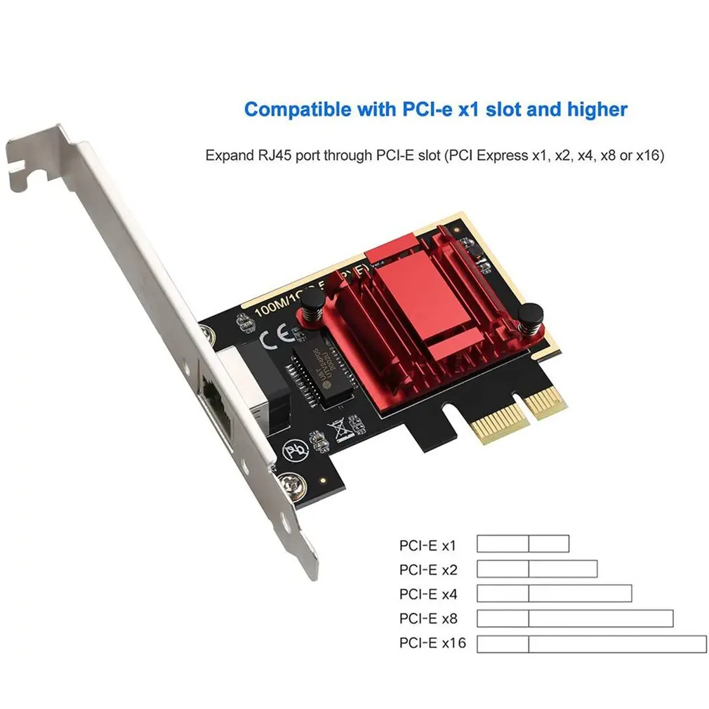 

Сетевая карта PCIE для игр, 2500 Мбит/с, 10/100 Мбит/с