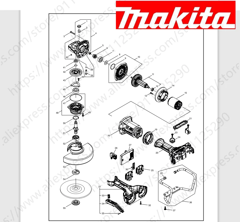 

Maktia for DGA700 Rotor switch stator handle housing bearing Spindle gear (Consult customer service)