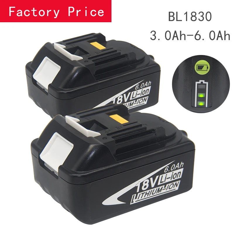 

Цена по прейскуранту завода-изготовителя BL1830 18 V 3,0-6.0Ah Перезаряжаемые Батарея литий-ионный аккумулятор для Makita 18 v Батарея BL1840 BL1850 BL1830 BL1860B 40 ...