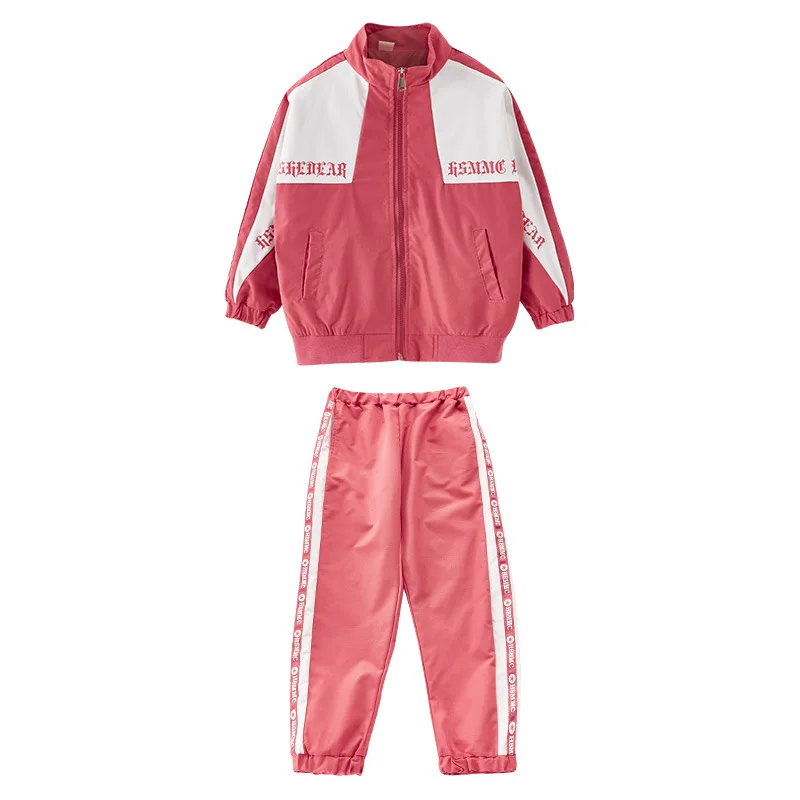 

Stand Collar Girls Jacket Suits Spring 2021 New Casual Pants Two-Piece Set Pizex Windproof Outdoor