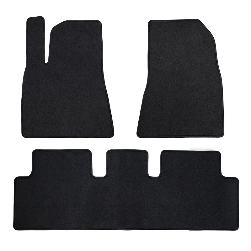 

Автомобильный коврик, аксессуары для Tesla Model 3 2021, нейлоновый бархатный бесшумный коврик для ног, нескользящий износостойкий специальный ков...