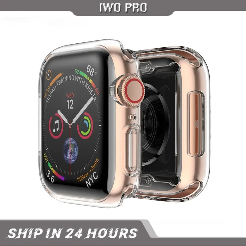 

2020 Smart Watch Frame Bumper Cover Case Shell Screen Protector ios Series 4/5/6 44mm 40mm Protective Accessories