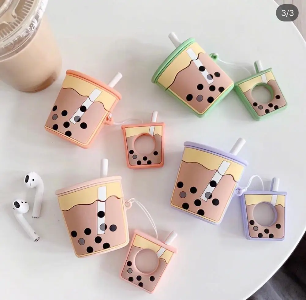 Для AirPods чехол 3D милый Cola Burger чехол для наушников s для Apple Airpods 2 защита Bluetooth Беспроводная крышка с кольцом на палец