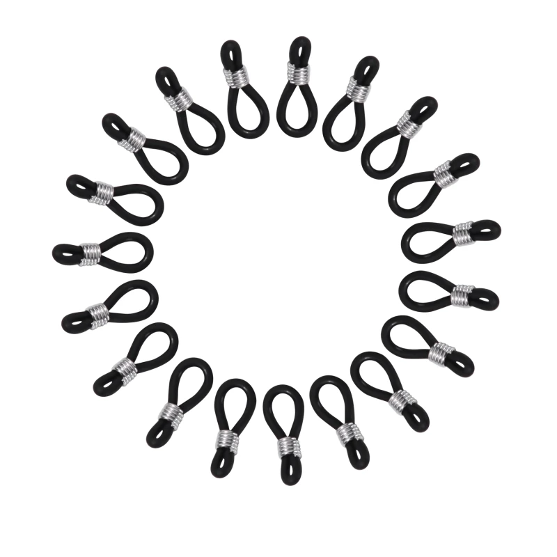 

100PCS Plastic Silicone Glasses Chain Connection Glasses Chain Antiskid Rubber Ring Strap Extension Spring DIY Eyeglasses Rope