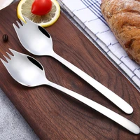 stainless steel fork spoon integrated creative tableware household fruit dessert pasta salad utensils kitchen accessories