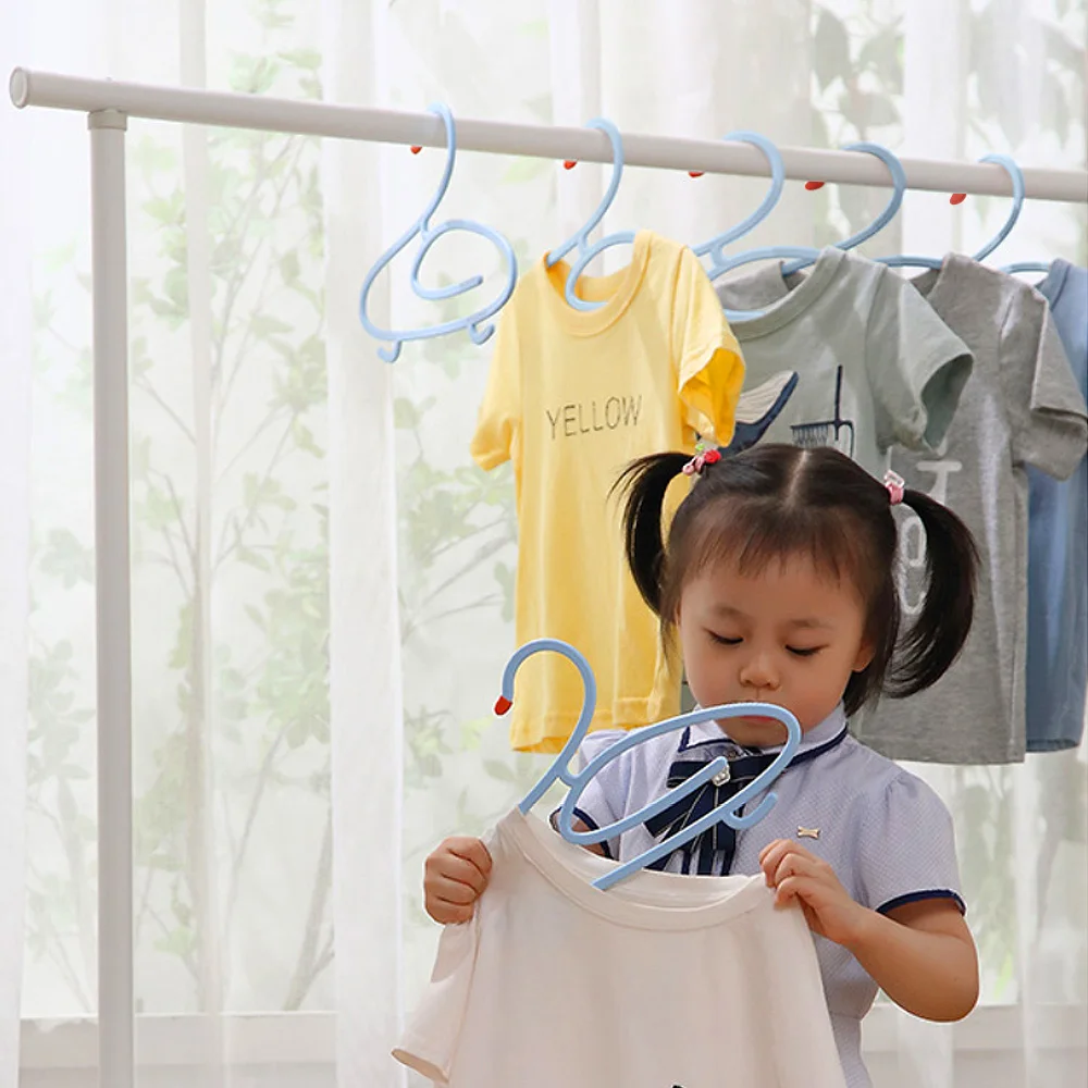 

HOOMIN Mini Coat Hanger Non-slip Hangers Duck Shape 10pcs Children Clothes Hanger Home Storage Organizer