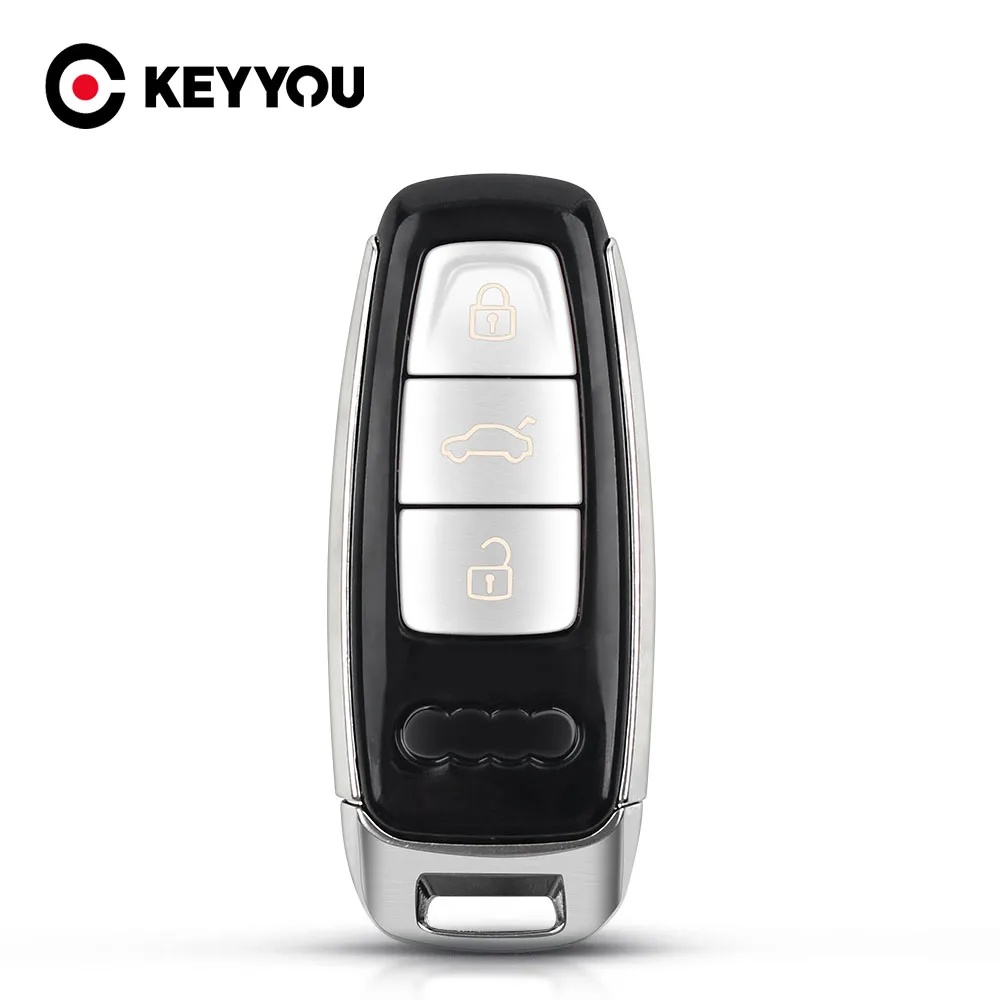 KEYYOU For Audi A1 A2 A3 A4 A4L A5 A6 A6L A7 A8 A8L Q5 S7 S8 2017 2018 2019 Replacment Smart Remote Car Key Shell Cover Case
