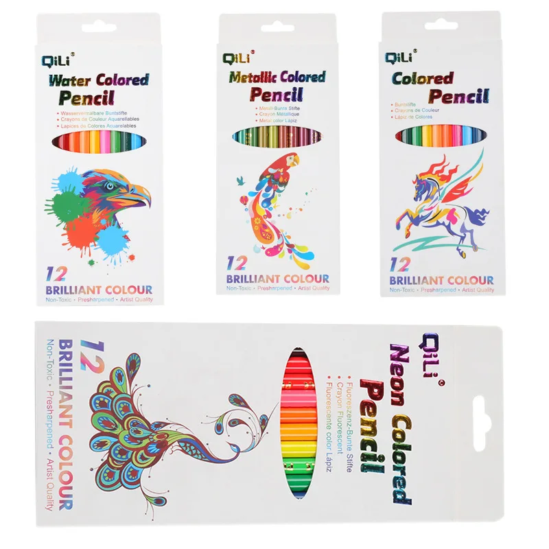 Цветные карандаши/Водорастворимые цветные стойки/Детские карандаши 12