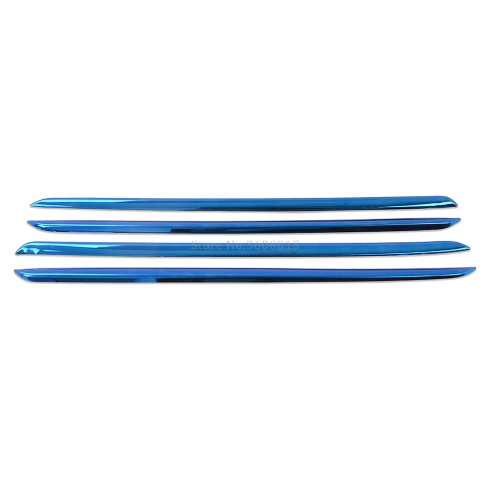 Blue Stainless Для Kia Rio 4 X-line ABS матовая внутренняя дверная накладка, декоративная наклейка, интерьерные автомобильные аксессуары - Название цвета: Blue Stainless