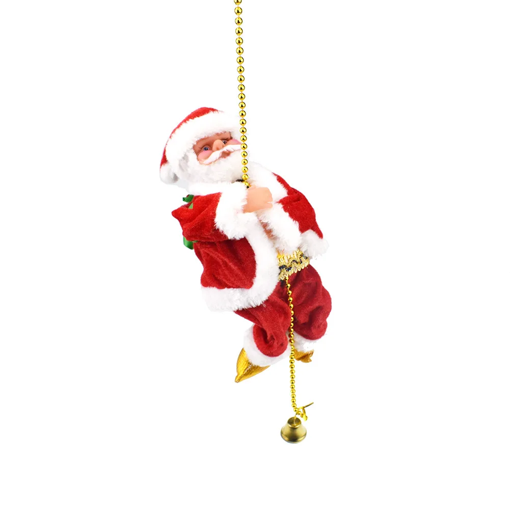Merry Christmas Санта Клаус Новинка скалолазание дымоход Лось сани Поющие фигурки кукол