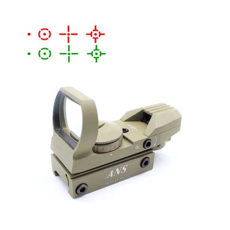 

ANS Tactical Holographic Reflex Sight Red/Green 4 Reticles with Rail Mount Sand