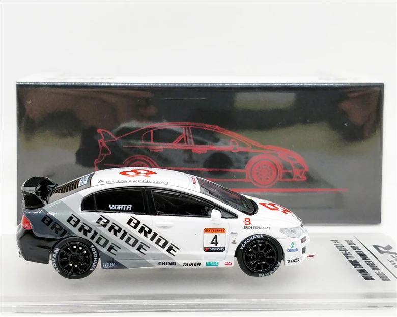 1: 64 INNO64 Honda Civic Тип R FD2#4 Невеста MUGEN POWER CUP 2012 Литой модельный автомобиль