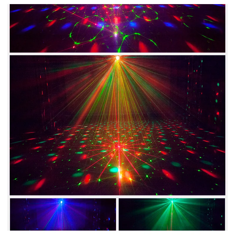 Bluetooth speaker laser stage lamp magic ball 60 patterns KTV bar voice DJ Projection Christmas holidays party | Освещение