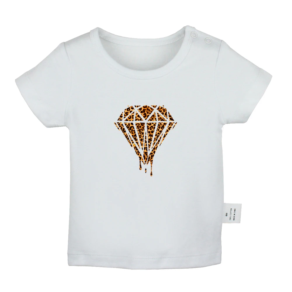 

Bleeding Melting Dripping Galaxy Diamond Leopard Design Newborn Baby T-shirts Toddler Graphic Solid Color Short Sleeve Tee Tops