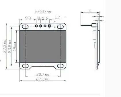 0 96 дюйма I2c IIC Serial 12864 128X64 O светодиодный Yellow Blue LCD Led Display модуль для Arduino Raspberry PI |